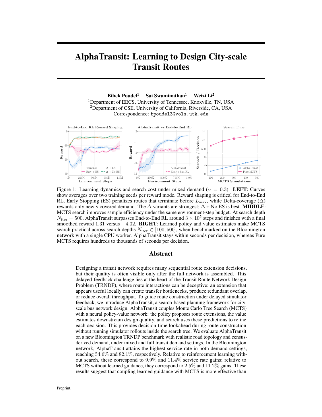 First page preview of the AlphaTransit paper